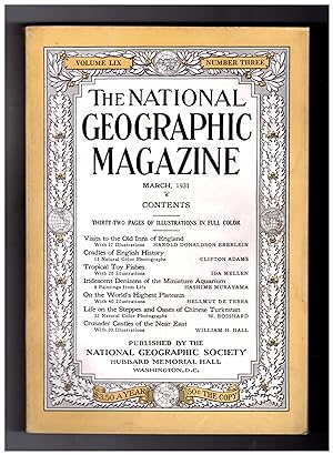 National Geographic Magazine - March, 1931. Old Inns of England; Cradles of English HIstory; Trop...