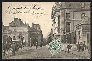 Carte postale Dijon, Placde d`Armes et rue de la Liberté