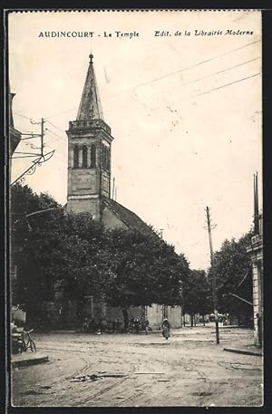 Carte postale Audincourt, le Temple