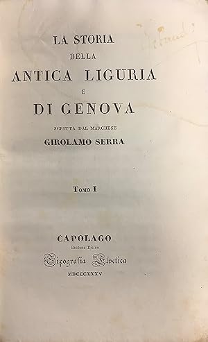 La Storia della Antica Liguria è di Genova.