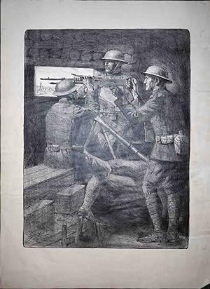 Suite of 12 Lithographs of World War I Scenes