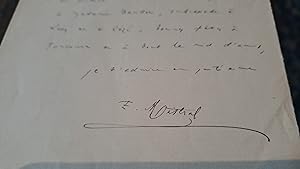 Autograph letter signed from Frédéric Mistral to Alphonse Daudet, in which Mistral praises Daudet...