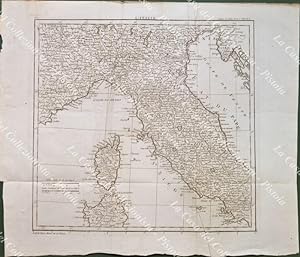 ITALIA. Carta geografica ripiegata. De La Lande, Parigi 1769