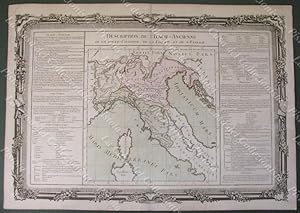 ITALIA â" Val Padana, Liguria, Toscana. âDESCRIPTION DE LâITALIE ANCIENNE.". Carta tratta da...
