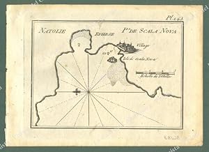 TURCHIA. "P.t DE SCALA NOVA". Acquaforte. Portolano Allezard, Livorno 1817