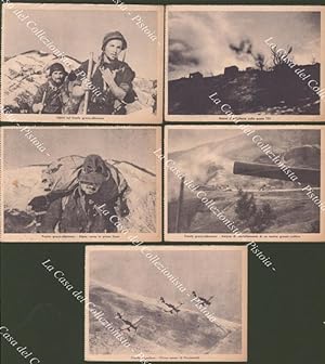 5 cartoline militari a cura del P.N.F.
