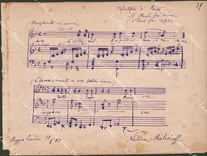 BULICIOF NADINA (Russia 1858 â" Milano 1921). Celebre soprano. --- BAVAGNOLI MANLIO (Parma 1853 ...