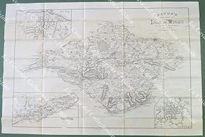 INGHILTERRA. ENGLAND-ISLE OF WIGHT. Carta geografica.Londra, circa 1885