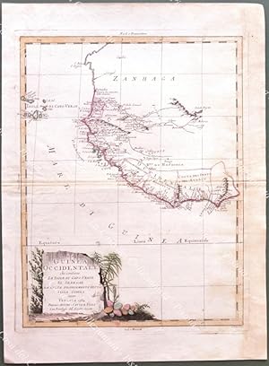 AFRICA. GUINEA. CAPOVERDE. Carta geografica originale. "LA GUINEA OCCIDENTALE CHE CONTIENE LE ISO...