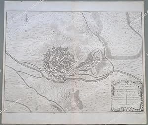 FRIBURGO. FRANCIA. " A new PLAN of the TOWN of FRIBURG.". Incisione all'acquaforte.