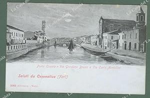CESENATICO, ForlÃ . Porto Canale. Cartolina d'epoca viaggiata nel 1906