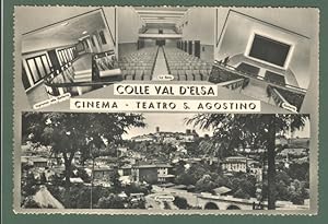 Toscana. COLLE VAL D'ELSA, Siena. Teatro S. Agostino. Cartolina d'epoca non viaggiata, circa 1960.