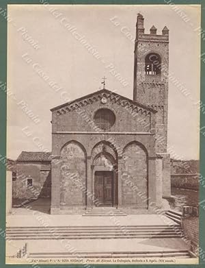 ASCIANO, Siena. La Collegiata. Foto originale Alinari, circa 1890