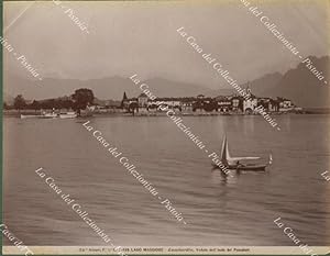 Piemonte, Verbania. Isola dei Pescatori, Lago Maggiore. Fotografia originale, fine 1800