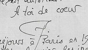 Unpublished signed autograph letter from Pierre Louÿs to his half-brother Georges Louis