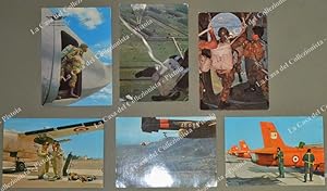 PARACADUTISTI. 6 cartoline d'epoca viaggiate tra il 1971 e il 1972.
