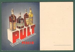 PULT DISTILLERIA. PESCIA. Cartolina d'epoca a colori, non viaggiata, circa 1950