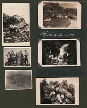 ALPI COZIE, Monte Bocciarda, Torino. 5 cartoline fotografiche del 1929.