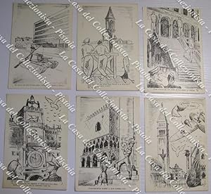 VENEZIA. Edizione per gli alleati, testi in inglese. 6 diverse cartoline d'epoca, circa 1945
