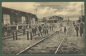 GERMANIA. Kriegsschaupltz, Bahnhof. Viaggiata 1917