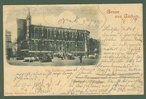 GERMANIA. Gruss aus Aachen. Cartolina d'epoca viaggiata nel 1899