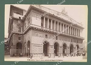 NAPOLI. Circa 1880. Teatro S. Carlo. Foto originale all'albumina.