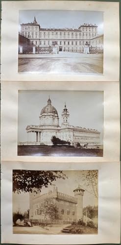 TORINO. Insieme di 6 foto all'albumina databili attorno al 1870.