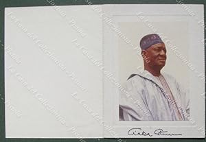 SIAKA STEVENS (1905-1988). Capo di stato della Sierra Leone dal 1971 al 1985. Firma su sua foto