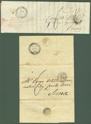TEATRO. Due lettere da Roma (del 22 e 27 maggio 1841) scritta da Signa al capocomico Camillo Ferr...
