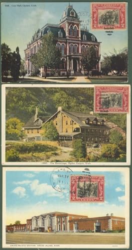 U.S.A. Tre cartoline illustrate del 1929 per l'Italia.