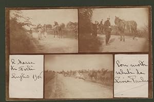 FORLI'. Massa di Forlì. Cartolina fotografica con tre immagini. Spedita nel 1906.