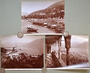 Svizzera, Lago Maggiore. LOCARNO. Tre foto Alinari databili alla fine del 1800.