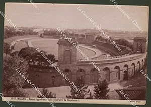 MILANO. Circa 1880. Arena, ippodromo fatto costruire da Napoleone IÂ°. Fotografia originale