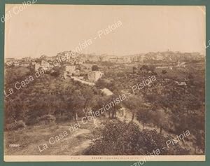 Lazio. ANAGNI. Panorama della cittÃ. Foto d'epoca all'albumina Studio Alinari, circa 1890