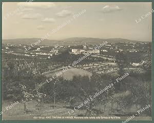 FIRENZE dintorni. Panorama colla Certosa di Val d'Ema. Foto originale Brogi, circa 1920