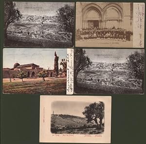 ISRAELE. Gerusalemme. 5 cartoline (4 viaggiate 1904 - 1920).