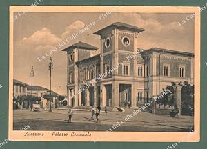 Abruzzo. AVEZZANO, Aquila. Palazzo comunale. Cartolina d'epoca, formato grande, viaggiata nel 1954.