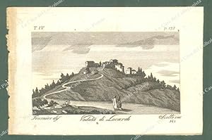 Toscana. LUCARDO, Firenze. Veduta generale. Acquaforte incisa da A. Verico, anno 1827