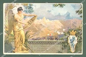 MITRAGLIERI FIAT-BRESCIA. Cartolina d'epoca viaggiata nel 1917.