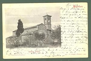 Toscana. RAPOLANO, Siena. Antica Pieve. Cartolina d'epoca viaggiata nel 1905