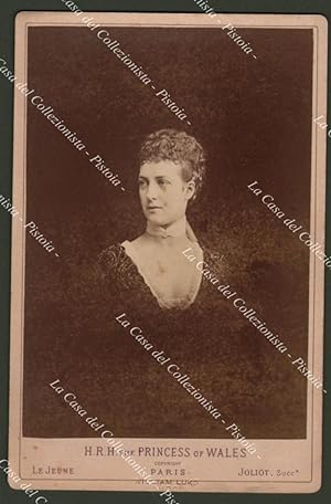 ALESSANDRA DI DANIMARCA (1844 - 1925), moglie di Edoardo VII. Fotografia originale fine '800