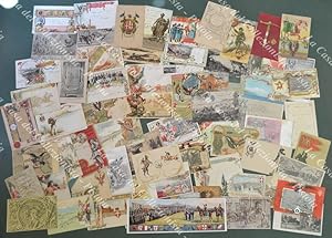 REGGIMENTALI. 66 cartoline d'epoca di cui 44 viaggiate 1900-1920