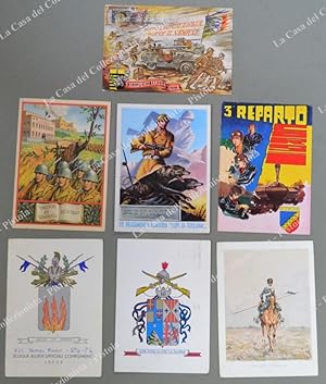 REGGIMENTALI. 7 cartoline d'epoca viaggiate tra il 1949 e il 1974.
