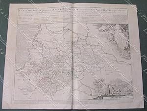 GERMANIA. CARTE ITINERAIRE par le Pays de lâELECTORAT DE SAXE.Heritiers de Homann lâan 1752. ...