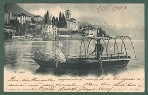 SVIZZERA. BRISSAGO, lago Maggiore, Canton Ticino. Cartolina d'epoca viaggiata nel 1903