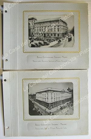 Lombardia. MILANO. Due foto d'epoca: Piazza della Scala e la Banca Commerciale Italiana.