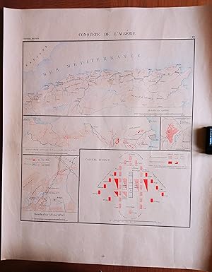 Conquête de l'Algérie. Carte d'étude de l'Ecole spéciale militaire de Saint-Cyr.