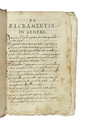 Tractatus de Sacramentis di genere. (Segue:) Tractatus de Triplice Regularium voto solenni (in la...