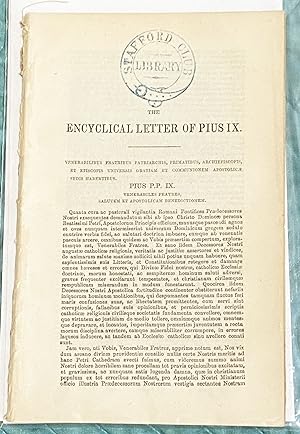 The Encyclical Letter Of Pius IX