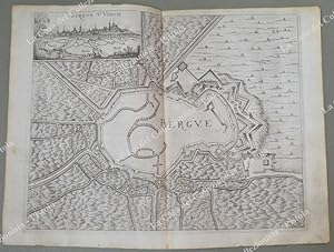 FRANCIA. BERGUES. Pianta topografica della cittÃ di "Bergue". Acquaforte anno 1683